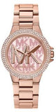 Michael Kors Camille Three Hand Rose Gold Dial Rose Gold Steel Strap Watch For Women - MK7197 Authentic Buy Shop Now