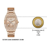 Guess Raven Diamonds Rose Gold Dial Rose Gold Steel Strap Watch for Women - GW0104L3 Authentic Buy Shop Now