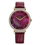Swarovski Passage Moon Phase Red Dial Red Leather Strap Watch for Women - 5613323 Authentic Buy Shop Now