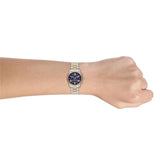 Michael Kors Lexington Chronograph Blue Dial Two Tone Steel Strap Watch For Women - MK7218 Authentic Buy Shop Now
