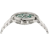 Versace Grace Chronograph Quartz Green Dial Silver Steel Strap Watch For Men - VEZ900121 Authentic Buy Shop Now
