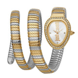 Just Cavalli Doppio Silver Dial Two Tone Steel Strap Watch for Women - JC1L163M0075 Authentic Buy Shop Now