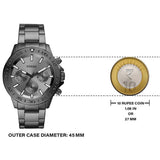 Fossil Bannon Multifunction Chronograph Grey Dial Grey Steel Strap Watch for Men - BQ2491 Authentic Buy Shop Now