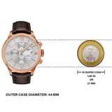 Tissot Des Tourelles Chronograph Silver Dial Brown Leather Strap Watch For Men - T099.427.36.038.00 Authentic Buy Shop Now