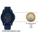 Armani Exchange Outerbanks Chronograph Blue Dial Blue Silicone Strap Watch For Men - AX7128 Authentic Buy Shop Now