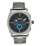Fossil Machine Chronograph Brown Dial Grey Steel Strap Watch for Men - FS4931 Authentic Buy Shop Now