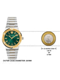 Versace Greca Green Dial Silver Steel Strap Watch for Women - VEVH00720 Authentic Buy Shop Now