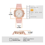 Michael Kors Sidney Multifunction White Dial Pink Silicone Strap Watch For Women - MK7222 Authentic Buy Shop Now