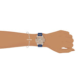 Guess Queen Quartz Crystals Rose Gold Dial Blue Silicone Strap Watch For Women - GW0536L5 Authentic Buy Shop Now