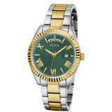 Guess Luna Quartz Green Dial Two Tone Steel Strap Watch For Women - GW0308L5 Authentic Buy Shop Now