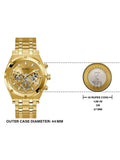 Guess Continental Diamonds Gold Dial Gold Steel Strap Watch for Men - GW0261G2 Authentic Buy Shop Now