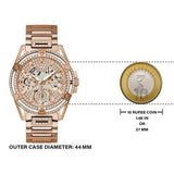 Guess Queen Multifunction Rose Gold Dial Rose Gold Steel Strap Watch For Women - GW0464L3 Authentic Buy Shop Now
