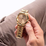 Guess Connoisseur Analog Gold Dial Gold Steel Strap Watch For Men - GW0542G2 Authentic Buy Shop Now
