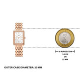 Fossil Raquel Three Hand Date White Dial Rose Gold Steel Strap Watch For Women - ES5271 Authentic Buy Shop Now