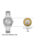 Guess Sparkler Diamonds Silver Dial Silver Steel Strap Watch for Women - GW0111L1 Authentic Buy Shop Now