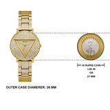 Guess Trend Diamonds Gold Dial Gold Steel Strap Watch for Women - GW0512L2 Authentic Buy Shop Now