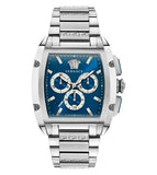 Versace Dominus Chronograph Blue Dial Silver Steel Strap Watch For Men - VE6H00423 Authentic Buy Shop Now