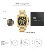 Versace Dominus Chronograph Black Dial Gold Steel Strap Watch For Men - VE6H00523 Authentic Buy Shop Now