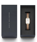 Daniel Wellington Quadro Melrose White Dial Gold Mesh Strap Watch For Women - DW00100431 Authentic Buy Shop Now
