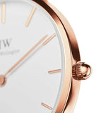 Daniel Wellington Petite Durham White Dial Brown Leather Strap Watch For Women - DW00100172 Authentic Buy Shop Now