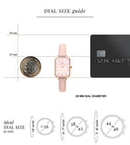 Daniel Wellington Quadro Pressed Mother of Pearl Pink Dial Pink Leather Strap Watch For Women - DW00100508 Authentic Buy Shop Now