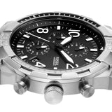 Fossil Bronson Chronograph Black Dial Silver Steel Strap Watch for Men - FS5710 Authentic Buy Shop Now