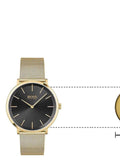 Hugo Boss Horizon Quartz Black Dial Gold Mesh Bracelet Watch For Men - HB1513735 Authentic Buy Shop Now