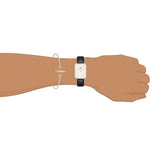 Daniel Wellington Quadro White Dial Black Leather Strap Watch For Women - DW00100450 Authentic Buy Shop Now