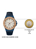 Guess Force Multi Function White Dial Blue Leather Strap Watch For Men - W0674G7 Authentic Buy Shop Now