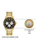 Guess Odyssey Multifunction Black Dial Gold Steel Strap Watch For Men - W1107G4 Authentic Buy Shop Now