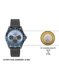 Guess Odyssey Quartz Blue Dial Gunmetal Steel Strap Watch For Men - W1107G5 Authentic Buy Shop Now