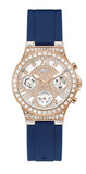Guess Moonlight Diamonds White Dial Blue Rubber Strap Watch for Women - GW0257L3 Authentic Buy Shop Now