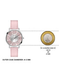 Guess Dahlia Analog Silver Dial Pink Leather Strap Watch for Women - GW0529L1 Authentic Buy Shop Now