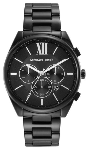Michael Kors Langford Chronograph Black Dial Black Steel Strap Watch For Men - MK8993 Authentic Buy Shop Now