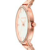 Michael Kors Pyper Three-Hand White Dial Rose Gold Steel Strap Watch For Women - MK4594 Authentic Buy Shop Now