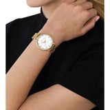 Michael Kors Pyper Three Hand White Dial Gold Steel Strap Watch For Women - MK4666 Authentic Buy Shop Now