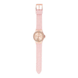 Michael Kors Mini Lennox Three-Hand Rose Gold Dial Pink Silicone Strap Watch For Women - MK7282 Authentic Buy Shop Now