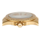 Michael Kors Everest Three-Hand Mother of Pearl White Dial Gold Steel Strap Watch For Women - MK7363 Authentic Buy Shop Now