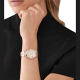 Michael Kors Camille Quartz Mother of Pearl White Dial Rose Gold Steel Strap Watch For Women - MK7364 Authentic Buy Shop Now