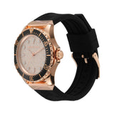 Michael Kors Everest Analog Rose Gold Dial Black Silicone Strap Watch For Women - MK7358 Authentic Buy Shop Now