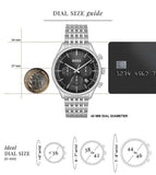 Hugo Boss Gregor Chronograph Black Dial Silver Steel Strap Watch For Men - 1514082 Authentic Buy Shop Now