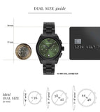 Emporio Armani Federico Chronograph Green Dial Black Steel Strap Watch For Men - AR11562 Authentic Buy Shop Now