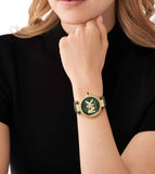 Michael Kors Parker Green Dial Green Leather Strap Watch For Women - MK4724 Authentic Buy Shop Now