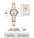 Emporio Armani Mia Three Hand Moonphase Mother of Pearl Dial Two Tone Steel Strap Watch For Women - AR11567 Authentic Buy Shop Now
