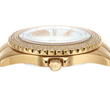 Michael Kors Everest Three Hand Mother of Pearl White Dial Gold Steel Strap Watch For Women - MK7401 Authentic Buy Shop Now