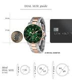 Maserati Competizione Chronograph Green Dial Two Tone Steel Strap Watch For Men - R8873600004 Authentic Buy Shop Now