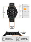 Armani Exchange Drexler Chronograph Black Dial Black Steel Strap Watch For Men - AX2639 Authentic Buy Shop Now