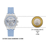 Guess Heiress Diamonds Blue Dial Blue Rubber Strap Watch for Women - GW0407L1 Authentic Buy Shop Now