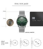 Emporio Armani Minimalist Quartz Green Dial Silver Mesh Bracelet Watch For Men - AR11578 Authentic Buy Shop Now