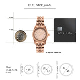 Michael Kors Lexington Three Hand Rose Gold Dial Rose Gold Steel Strap Watch For Women - MK4739 Authentic Buy Shop Now